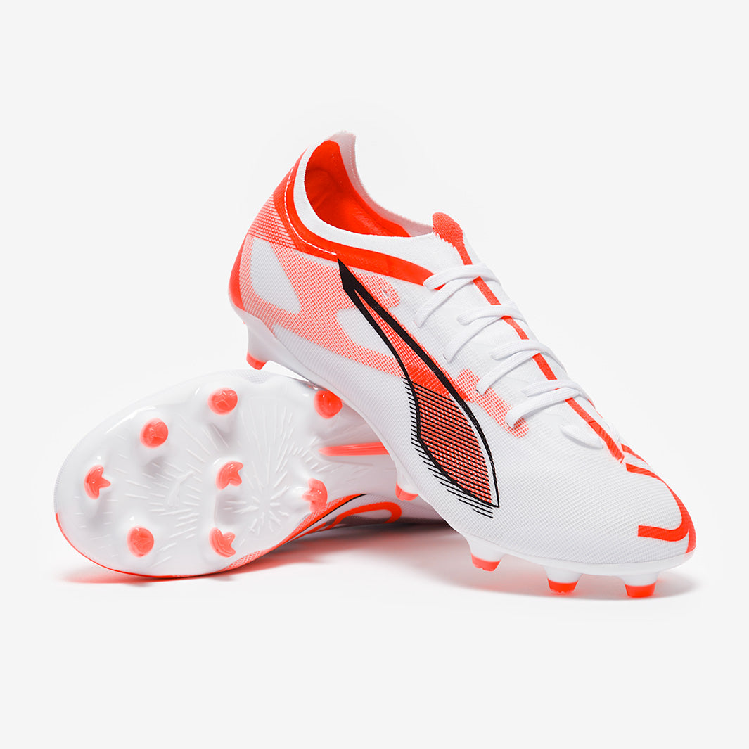 Puma Ultra 5 Match FG/AG - Blanc Puma/Noir Puma/Rouge Eclatant