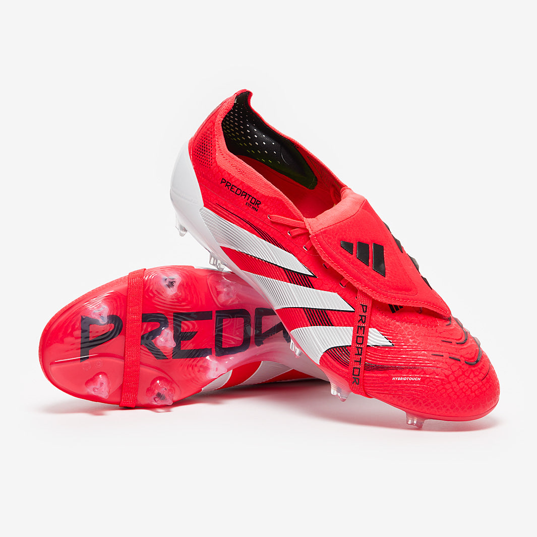 adidas Predator Elite Tongue FG - Rouge Lucide/Blanc/Noir